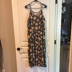 Spaghetti Strap Sundress Midi Dress